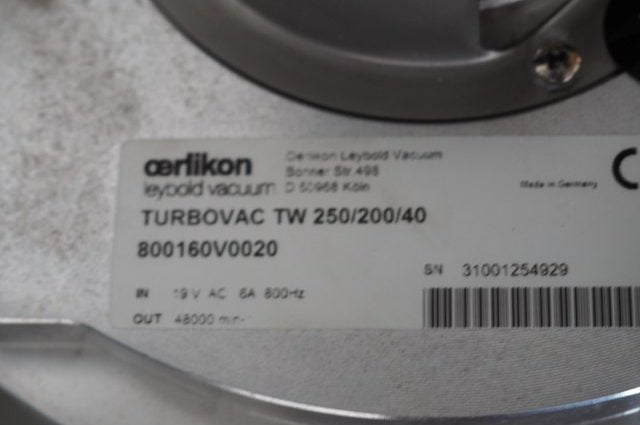 Leybold TW 250/200/40 Turbo Vacuumpomp