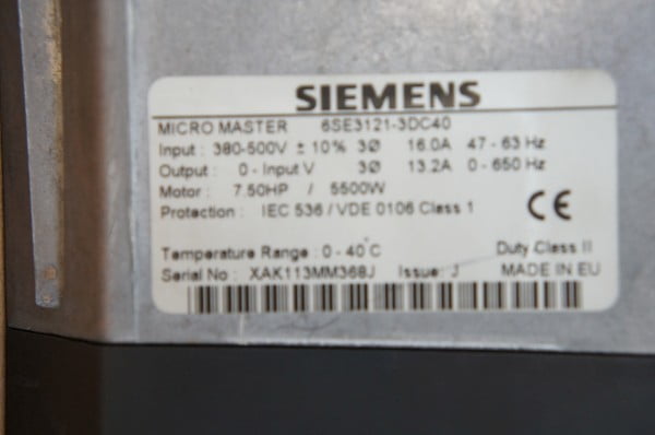 Drive Siemens Micromaster 6 SE3121