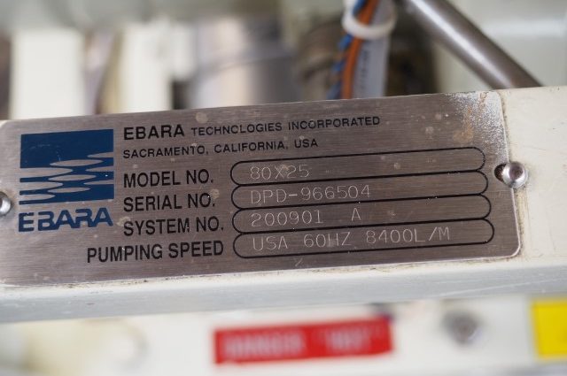 Ebara 80 x 25 Multistage Dry Vacuumpump