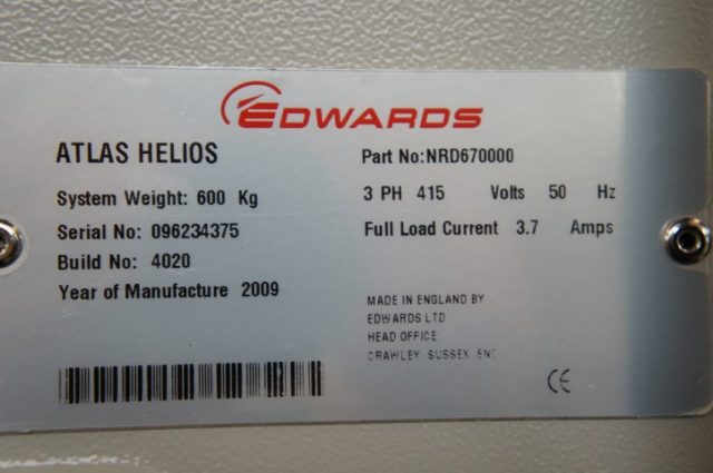 Edwards Atlas Helios Gas Abatement system