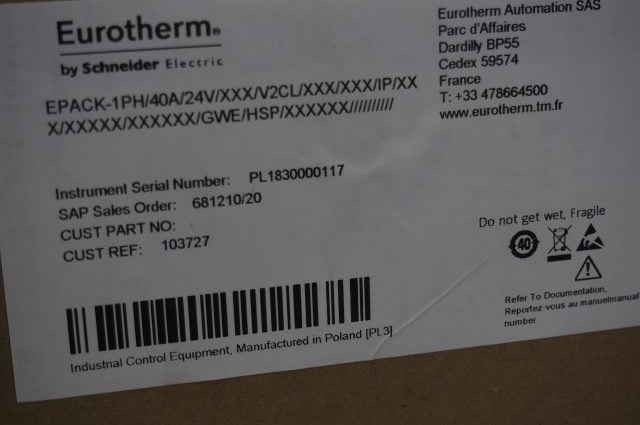 Eurotherm Epack-1PH Thyristor - Power controller