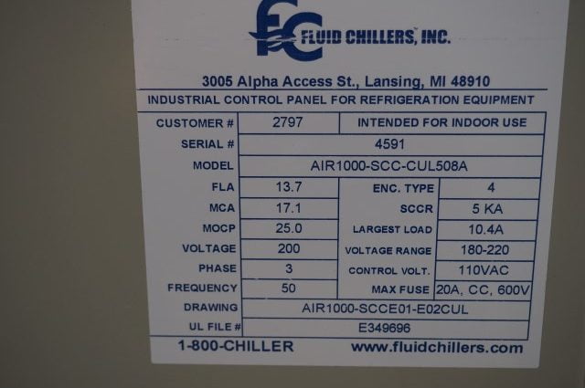 FC Lansing Air1000-SCC Fluid Air Chiller
