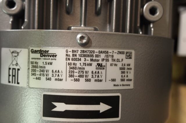 Gardner Denver G-BH7 Vacuum Blower