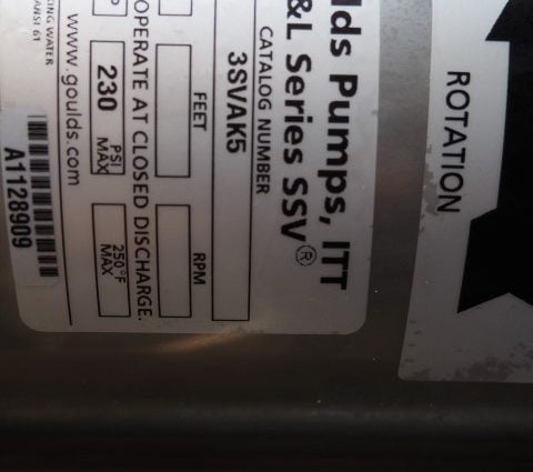 Goulds SSV Multi-stage Booster Water Pump