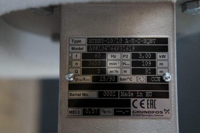 Grundfos MTR 5-10/10 Centrifugaal Waterpomp