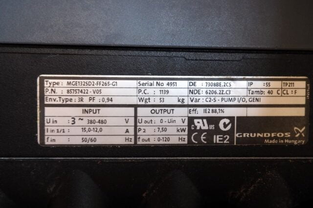 Grundfos MTRE10-10 Centrifugaal waterpomp in doos