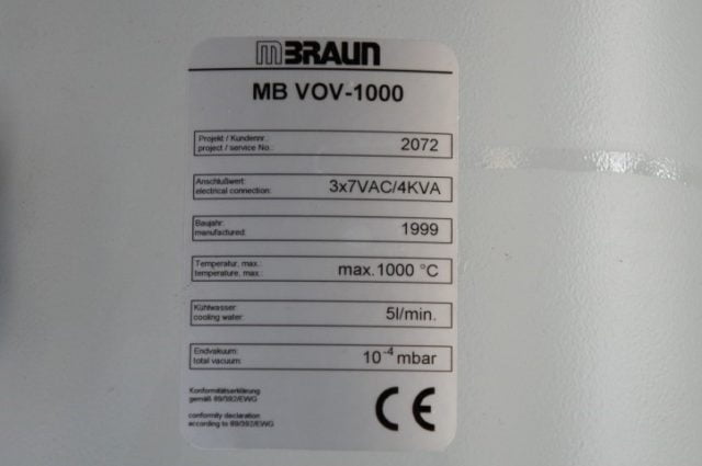 Mbraun vov-1000 Vacuum drukvat