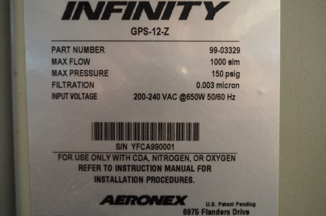 Aeronex Infinity GPS-12 Z Gas Purification unit/device
