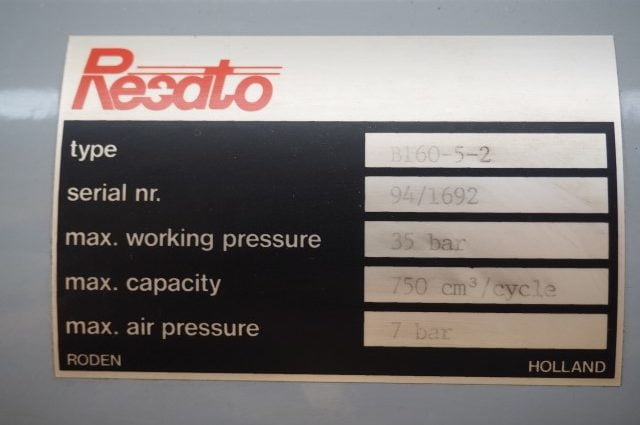 Resato B160 Pneutmatische Luchtbooster (35 Bar)